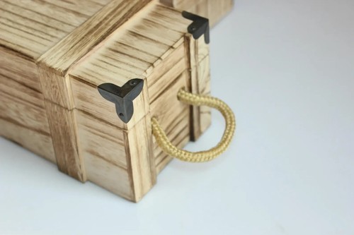 Weinkiste aus Holz mit Deckel, einzelne Weinflaschenkbox, Geschenkbox Hochzeit, Holzkiste - Bild 2 von 6