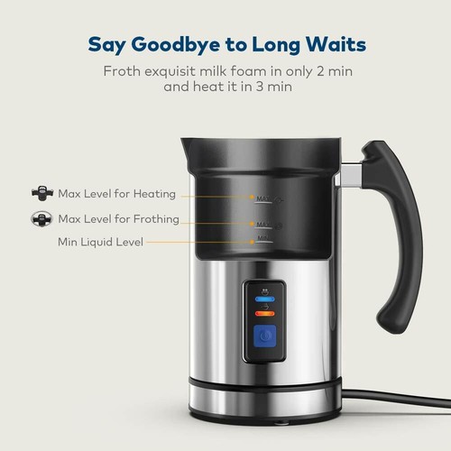 Miroc mf001 300W Milk Frother Electric Liquid Heater with Hot Milk Functionality - 第 5/8 張圖片