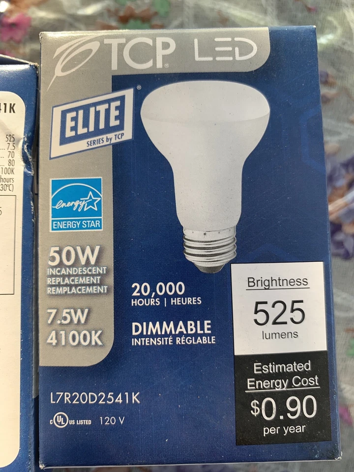 TCP L7R20D2541K, LED 7W R20 DIM 4100K Qty 2 - Image 3 of 3