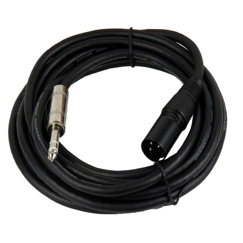 Paquete de 6 cables de micrófono blindados macho de 15 ft XLR 3 pines a cable de audio estéreo de 6,35 mm 1/4 - Imagen 5 de 12