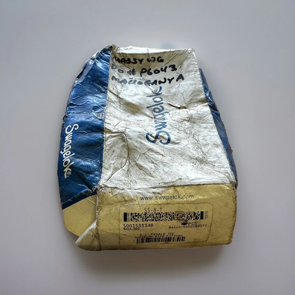 1- Swagelok Stainless Steel Pipe Tee Fitting, 1/2" Female NPT, SS-8-T - Image 2 of 2