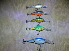 (5) Rapala Jointed Shad Crankbaits Various Colors & 2 Sizes BARELY USED  9/26