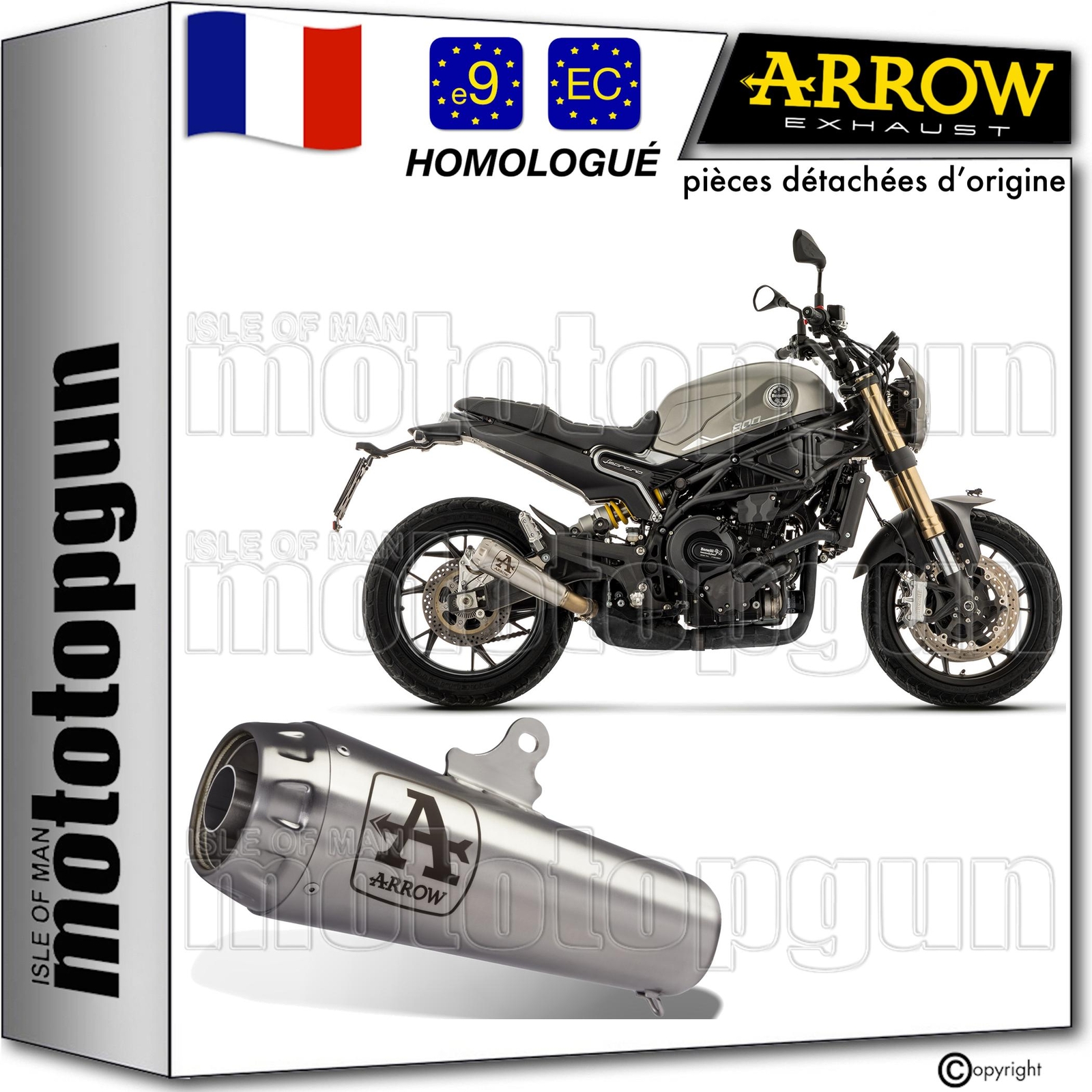 Echappement Arrow Benelli Leoncino 800 pour optimiser le son et le couple moto