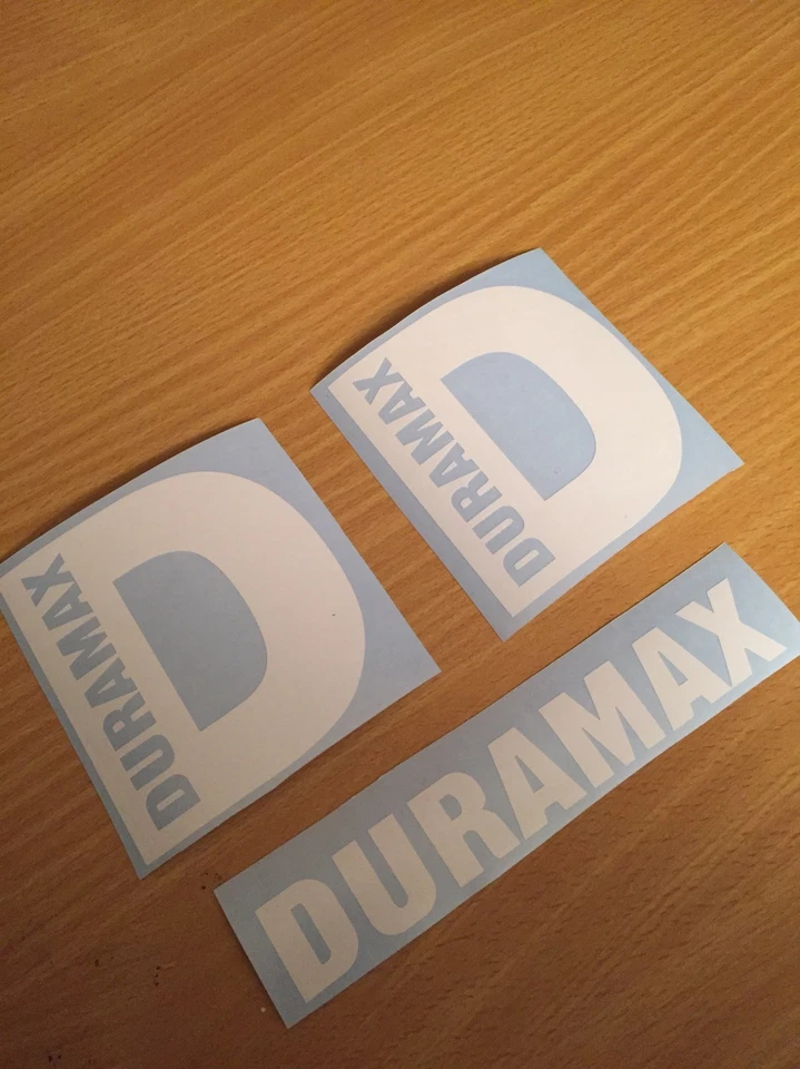 Pegatinas Duramax Diesel D 4" blancas más calcomanía extra camión 4x4 Foto 3 de 4