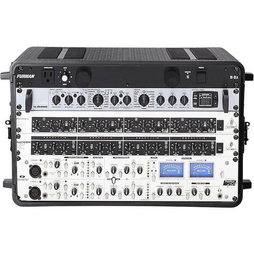 6U Rack Case w/Microphone Compartment Watertight Dust-proof 6 Space Road Case - Picture 6 of 7