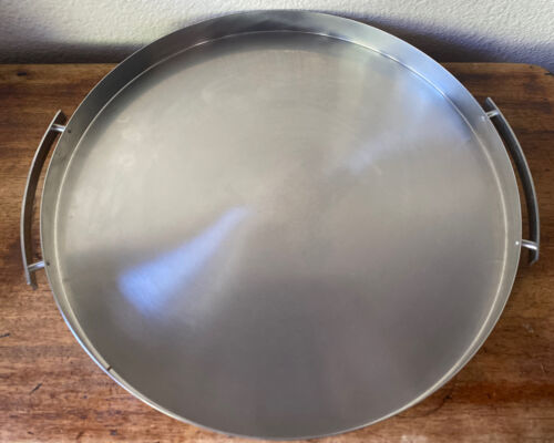Lauffer Stainless Stelton Platter Serving Tray, charger  Denmark MCM 12”!! NICE - Picture 1 of 8