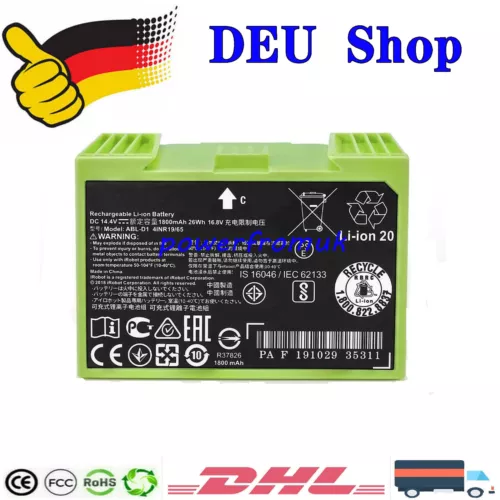 14.4V 1800mAh ABL-D1 Battery Akku für iRobot Roomba e5 e6 i3 i4 i6 i7 i7+ i8 715