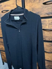 The Normal Brand Quarter-Zip Pullover – Black – Size L