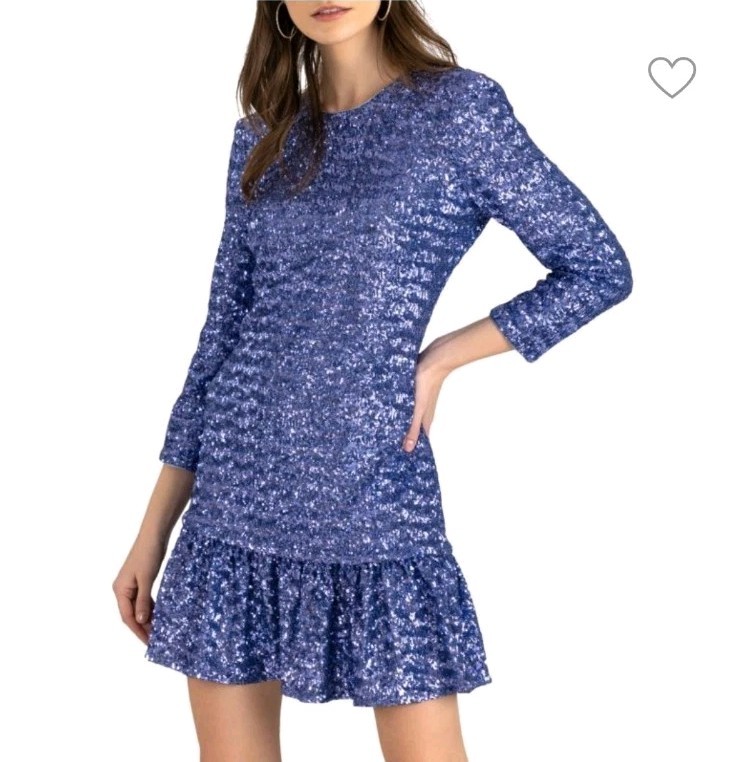 shoshanna sequin dress Shoshanna Serena Sequin Dress Periwinkle Purple Size 14 NWT $450
