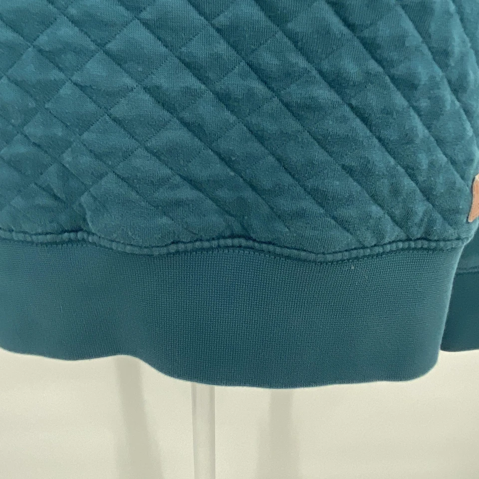 Толстовка женская L.L.Bean 2X Plus бирюзовая стеганая четверть квадратного ярда на молнии с ложным вырезом на открытом воздухе - Изображение 4 из 4