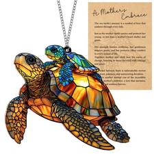 Sea Turtle Acrylic Suncatcher Ornament with Story Card, Sea Turtle Gifts for ...