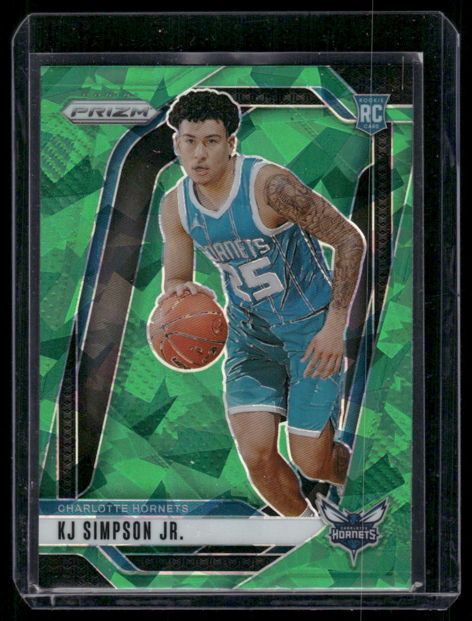2024-25 Panini Prizm #247 KJ Simpson Jr. Prizms Green Ice
