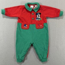Vintage Minnie Mouse Baby Romper Sz 18m Disney Store Ice Skate Winter 90s