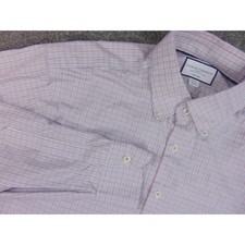 Charles Tyrwhitt Dress Shirt Mens 16.5x35 Classic Fit Red Blue Non Iron Gingham