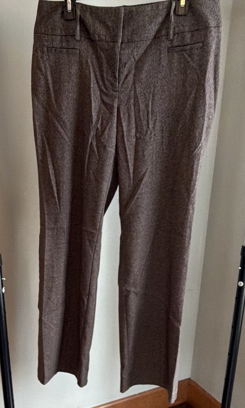 Apt. 9 Women’s Dress Pants Modern Fit Solid Brown Stretch Pockets Regular