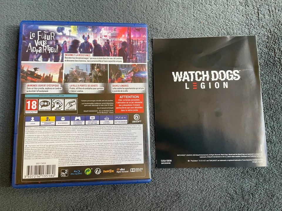 Watch Dogs Legion sur Playstation 4 PS4 FR TTBE, photo 2 sur 2