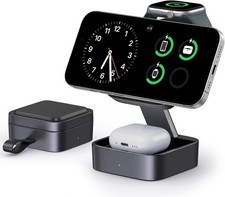 3‑in‑1 MagSafe Fast Charging Station for iPhone, Watch & AirPods – Brand New