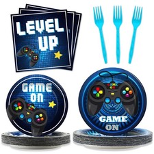 96 PCS Party Supplies Paper Plates Napkins Set For Birthdays Holidays Decor