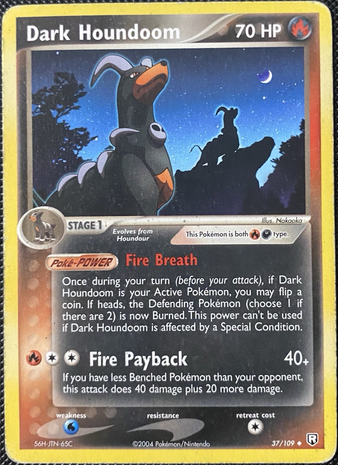 Dark Houndoom 37/109 Team Rocket Returns Regular (See Photos) Pokémon Card