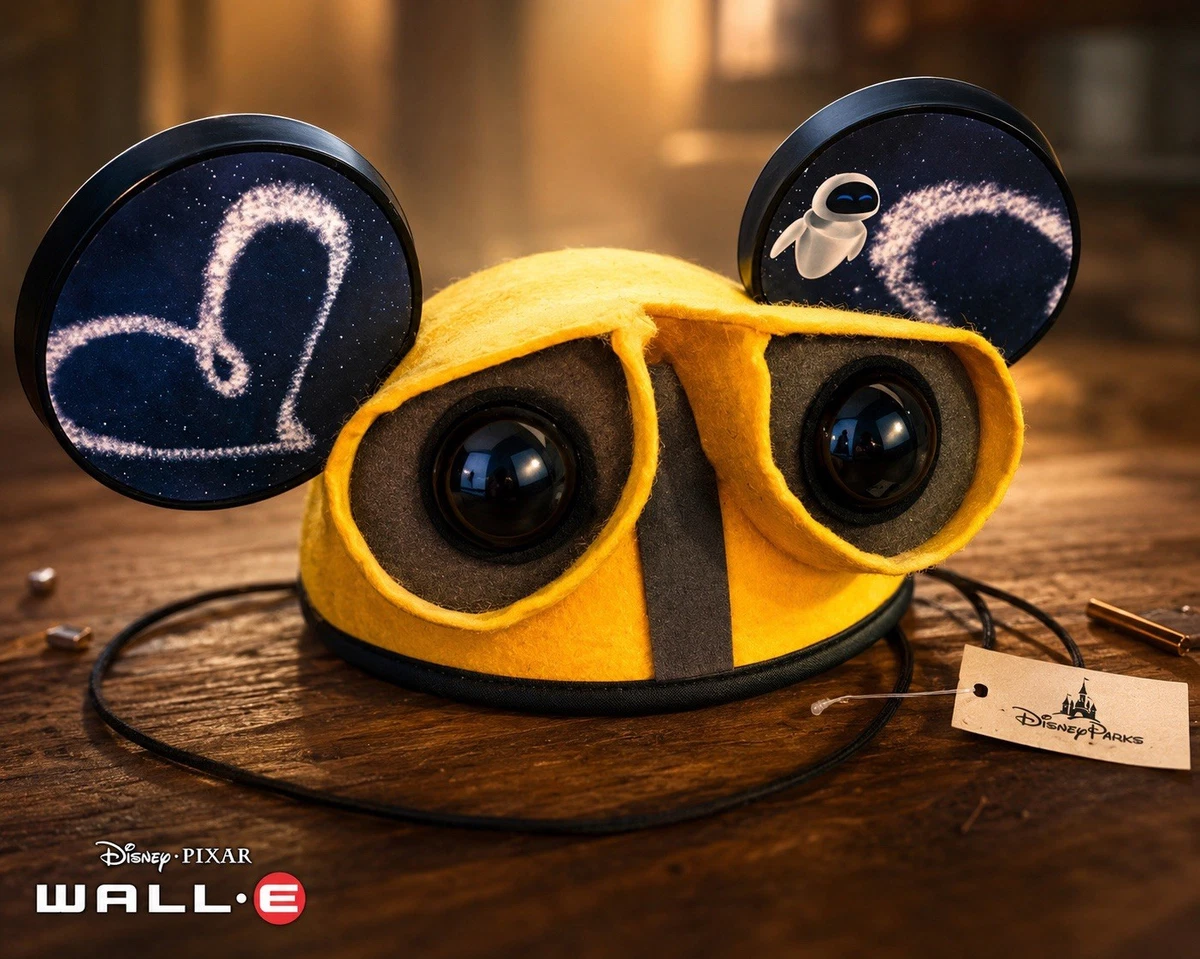RARE NEW Disney WALL-E Mickey Mouse Ears Adult Hat- NWT Wall-E Adult Disney Hats (1968-Now) for sale | eBay main image 2