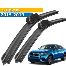 2Pcs Front Windshield Flat Wiper Blades Set For BMW X6 F16 F86 2015-2019 24"+20"
