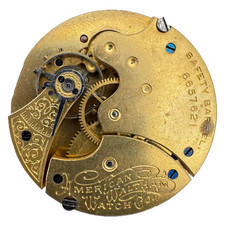 Antique 6s 1895 Waltham 7j Mechanical Hunter Pocket Watch Movement J USA