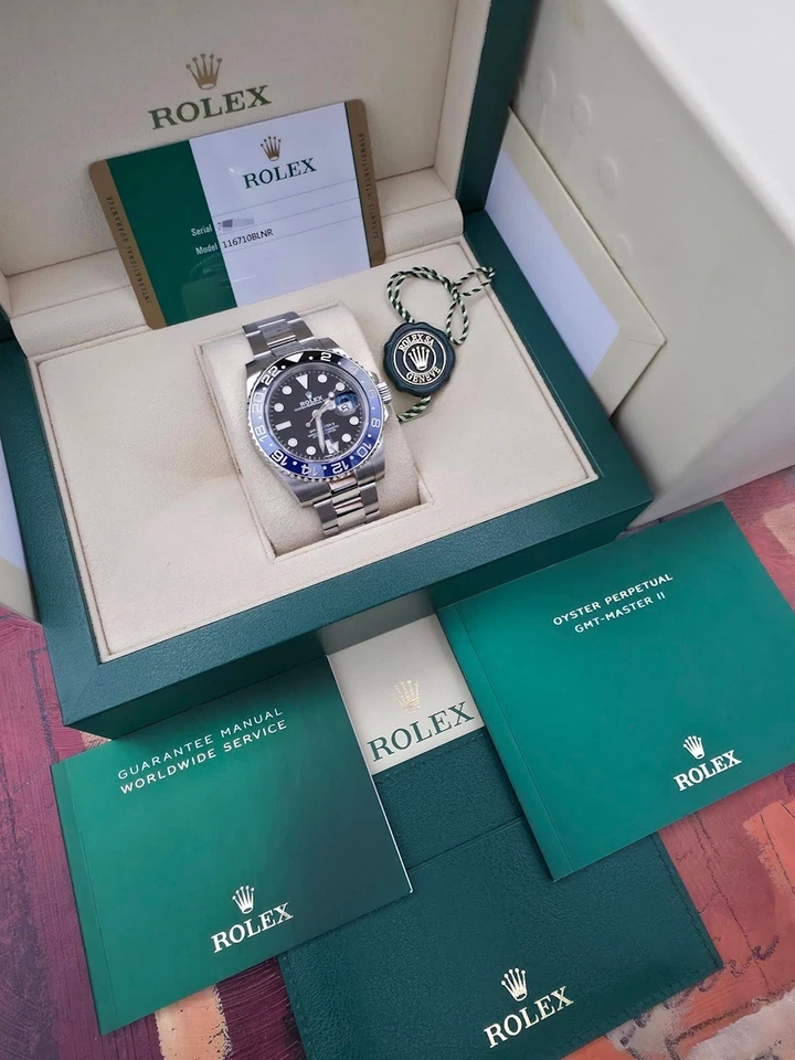 EXCELLENT 2019 ROLEX GMT MASTER II 116710BLNR BATMAN BOX & PAPERS 40MM ATM WATCH - Image 3 of 4