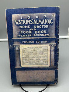 Vintage 1907 Watkin's Almanac Home Doctor and Cook Book Weather Forecasts Health