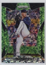 2019 Panini Prizm Tier II Lime Green Donut Circle /199 Mike Foltynewicz #186 4g8