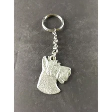 I Love Schnauzer Keychain Radcliffe Pewter 1982