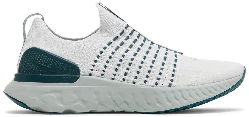 Talla 9.5 - Nike React Phantom Run Flyknit 2 Tinte Platino Verde azulado oscuro W Foto 4 de 4