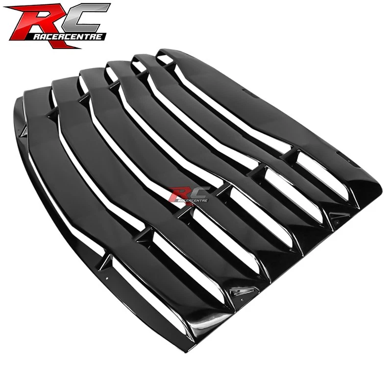Fits 99-04 Ford Mustang IKON Style Rear Window Louver Shade Cover Gloss Black Foto 3 de 4