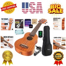 Professional Ukulele for Adult Beginner, Free Online Lesson 21 inch Soprano M...