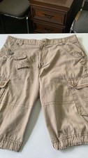 Men's Khaki Cargo Shorts, Size 36. Y2K Modern Culture