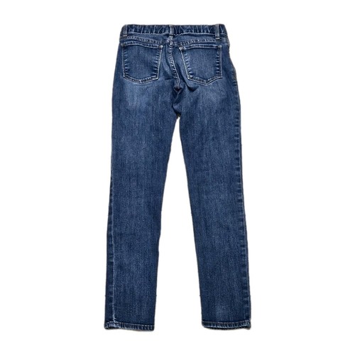 Gap Kid Girl Dark Wash Adjustable Stretch Super Skinny Leg Denim Jeans 12 - Picture 2 of 3
