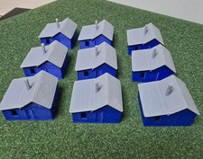 N Scale 1/160 9 Pack Of "Company Houses" 3d Printed FREE SHIPPING Blue In Color