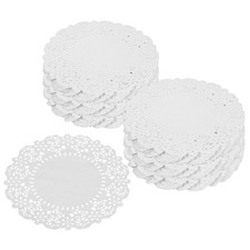  140 Pcs Food Basket Paper Round Non-stick Mini Placemats Fried Oil Absorbing