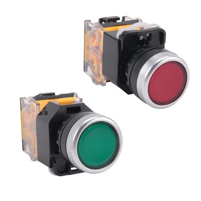 2Pcs 22Mm Mount 10A 380V DPST Rot GrüN Momentary Push Button  K4T28029