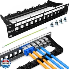 PBAEGAV 12 Port Patch Panel Blank UTP/STP 1U 19“ Keystone Patch P
