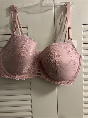 B.Tempted by Wacoal Womens Ciao Bella Lace Balconette Bra 36 D Pink