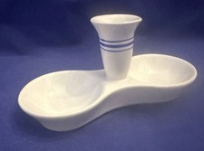 Vintage Menagerie Salz Pfeffer Vase Porzellan blau weiß Apulum Romania