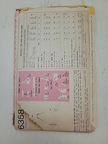 Top halter envolvente vintage con patrón de costura para mujer años 70 - Imagen 5 de 5
