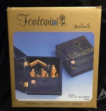 Roman Inc. Fontanini Musical Nativity Set Silent Night Turn Figurine Italy 1992