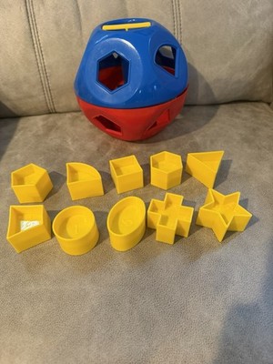 Tupperware Shape O Ball Shape Sorter Kids Toy Vintage Complete All 10 Shapes