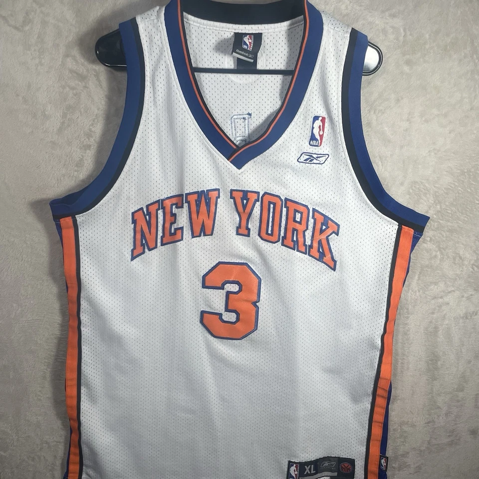 Stephon Marbury New York Knicks Reebok Jersey Adult XL+2 White Orange Men’s 2569 - Image 2 of 4