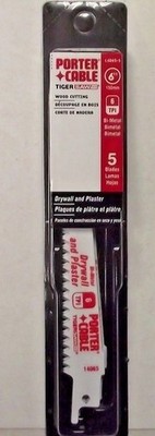 Porter Cable 14065-5 6'' x 6 TPI Drywall Plaster Cutting Blade 5 Blades USA