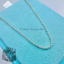 Tiffany & Co. 925 Silver 1.5mm Thick Links Chain 20" Necklace (pouch)