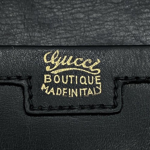 Gucci One Shoulder Bag GG Hardware Leather Black Used Authentic Excellent+ JAPAN - Picture 18 of 24