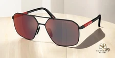 PRADA LINEA ROSSA PS A50S DG008F Black Rub Grey Mir Blue Red 60 Men's Sunglasses