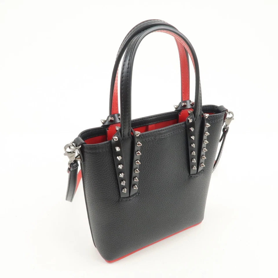 Christian Louboutin Cabata N/S Mini Tote Bag 2Way Bag Hand Bag Auth Used F/S - Image 4 of 4
